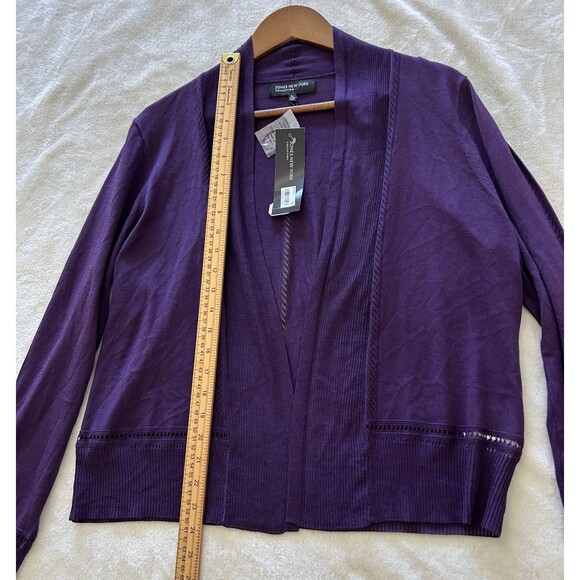 Jones NY Womens Cardigan Extra Large Open Front Lightweight Classic Sweater - Picture 5 of 11